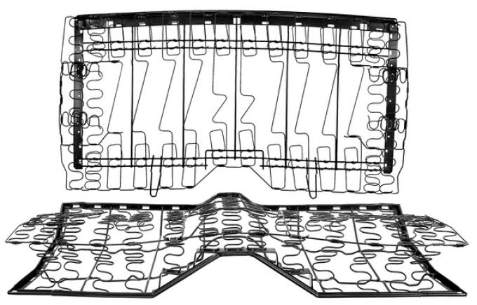 Dynacorn 67-69 Rear Seat Frame Assembly Bottom & Back 4 Convertible & Deluxe Int 1052H