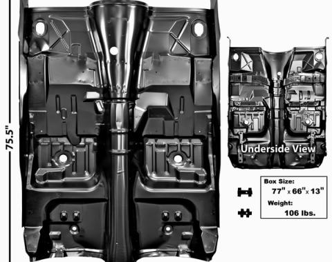 Dynacorn 75-81 Floor Pan Complete Firebird w/Braces, Inner Rocker Panel A/T 1046TA
