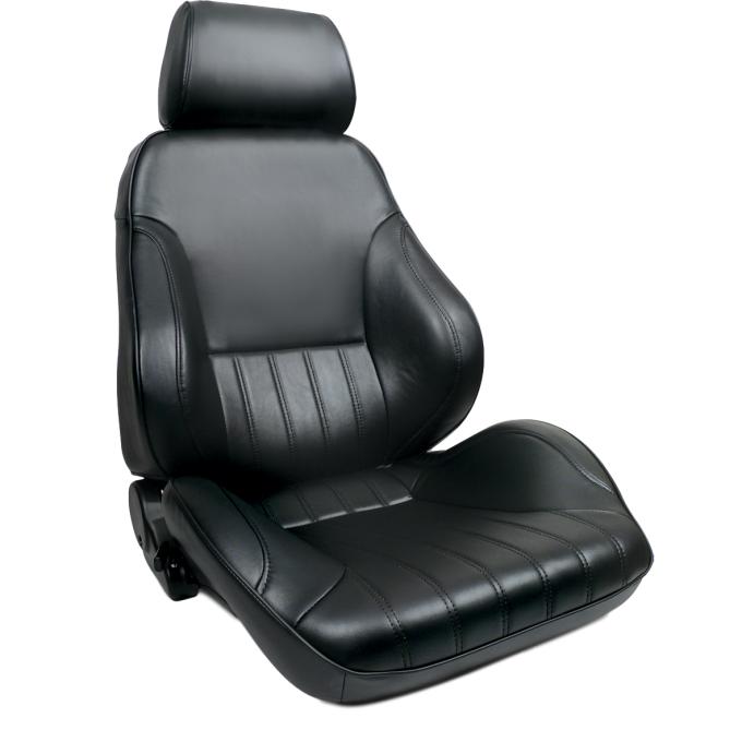 Procar Rally&reg; Smoothback Leather Driver-Left Black Traditional Recliner Seat 80-1000-51LS-LEATHER