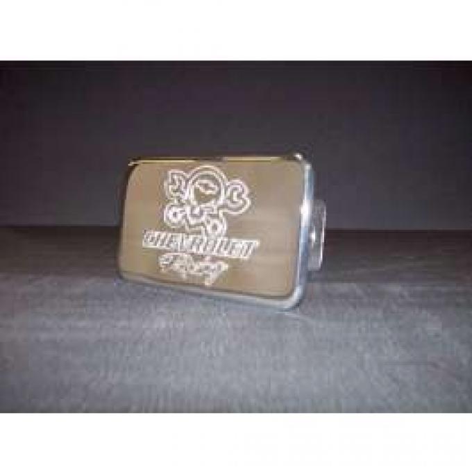 Polished Aluminum Billet Mr. Crosswrench Logo 2 Hitch Receiver Cover