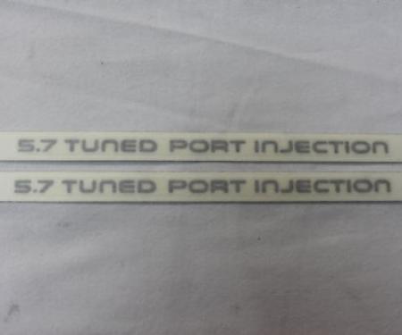 Camaro Rocker Panel Emblems, 5.7 Tuned Port Injection, Silver, 1987-1990