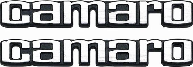AMD Door Panel Emblems, "camaro" Block Style, Deluxe Interior, LH/RH Pair), 78-81 Camaro K-20092045