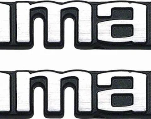 AMD Door Panel Emblems, "camaro" Block Style, Deluxe Interior, LH/RH Pair), 78-81 Camaro K-20092045
