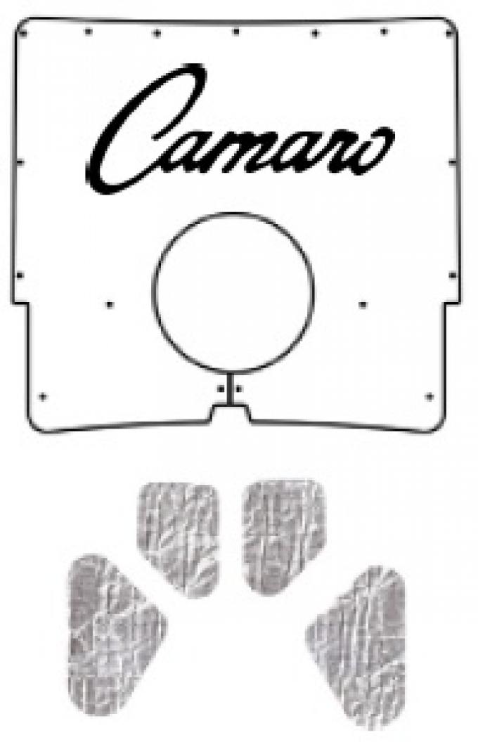 Camaro Under Hood Cover, for Cars with Cowl Induction, Quietride AcoustiHOOD, 3-D Molded, With Logo, 1967 | Camaro Script (G-022)