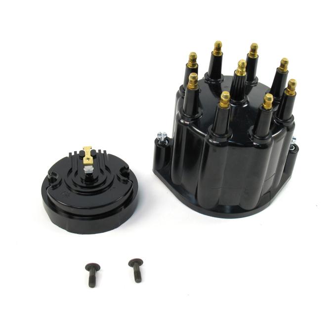Pertronix Replacement Cap and Rotor Kit for 8 Cylinder Billet Distributors, Black / Male (Service Part Only) D600710