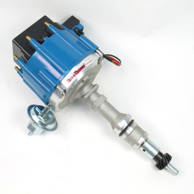 Pertronix Street Strip HEI Distributor for Ford Small Block Engines, 6.9A 4-Pin HEI Module / Blue Cap D1352