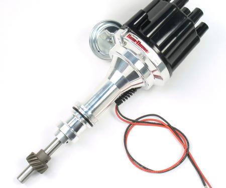 Pertronix Billet Distributor for Ford 351W Engines (Ignitor II) with Vacuum / Mechanical Advance, Black / Female D131700