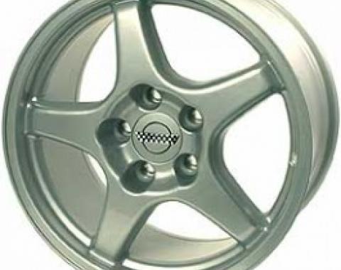 Corvette Aluminum Wheel, 17" x 11" x 50mm, 5-Spoke, 1988-2004