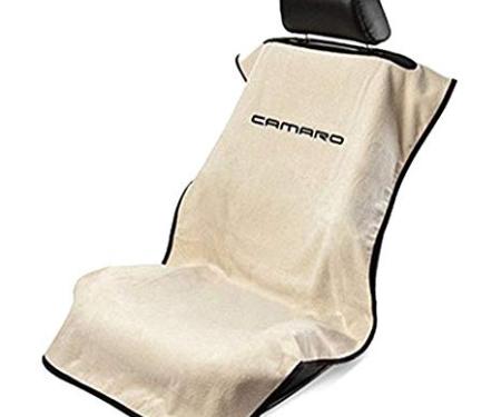 Seat Armour New Camaro, Seat Towel, Tan with Logo SA100NCAMT