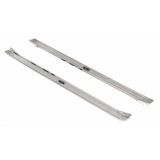 AMD Door Sill Plates, Fisher Logo Tag, Pair- 67-69 Camaro Firebird T-6730