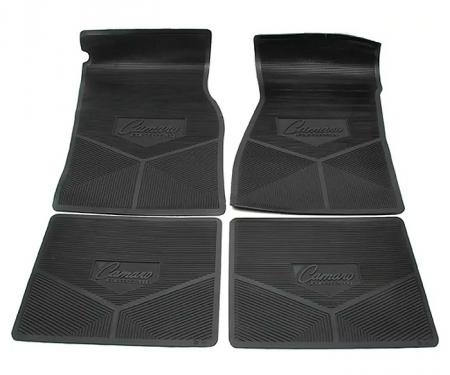 Camaro Vinyl Floor Mat Set, Custom Vintage Logo, Camaro By Chevrolet, 1967-1969