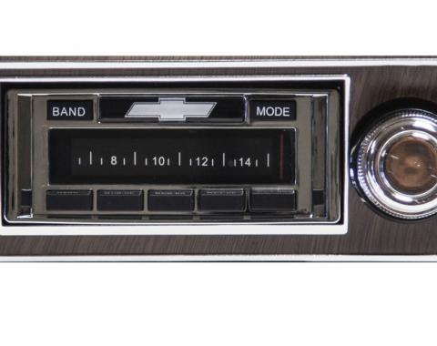 Custom Autosound 1967-1968 Chevrolet Camaro USA-630 Radio, with Walnut Bezel