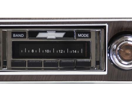 Custom Autosound 1967-1968 Chevrolet Camaro USA-630 Radio, with Walnut Bezel