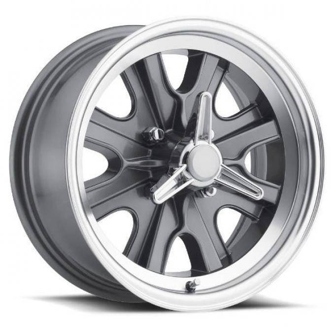 Legendary Wheels HB44, 15 X 7 In., 4 X 4.5, 4.25 BS, Charcoal/Machined LW90-50744B