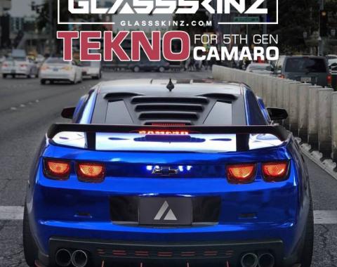 GlassSkinz 2010-15 Camaro Tekno 1 Rear Window Valance / Louver TEKNO1CAM5