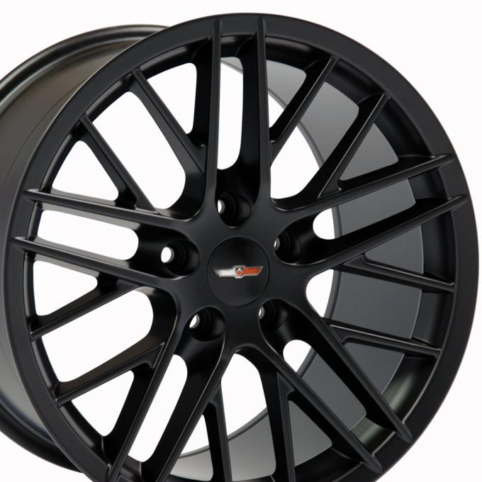 18" Fits Chevrolet - C6 ZR1 Wheel Replica - Satin Black 18x8.5