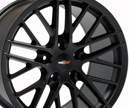 18" Fits Chevrolet - C6 ZR1 Wheel Replica - Satin Black 18x8.5