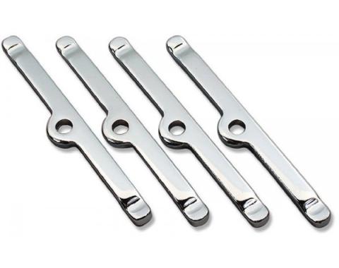 Camaro Valve Cover Retainer Set, Small Block, Chrome, 1967-1985
