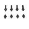 AMD Rear Spoiler Stud Set, 67-69 Camaro Firebird K-E391