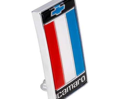 AMD Trunk Emblem, Camaro with Bowtie Red, 75-77 Camaro T-6838