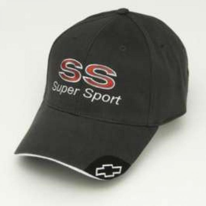 Chevy Cap, With Embroidered SS & Super Sport Script, Gray