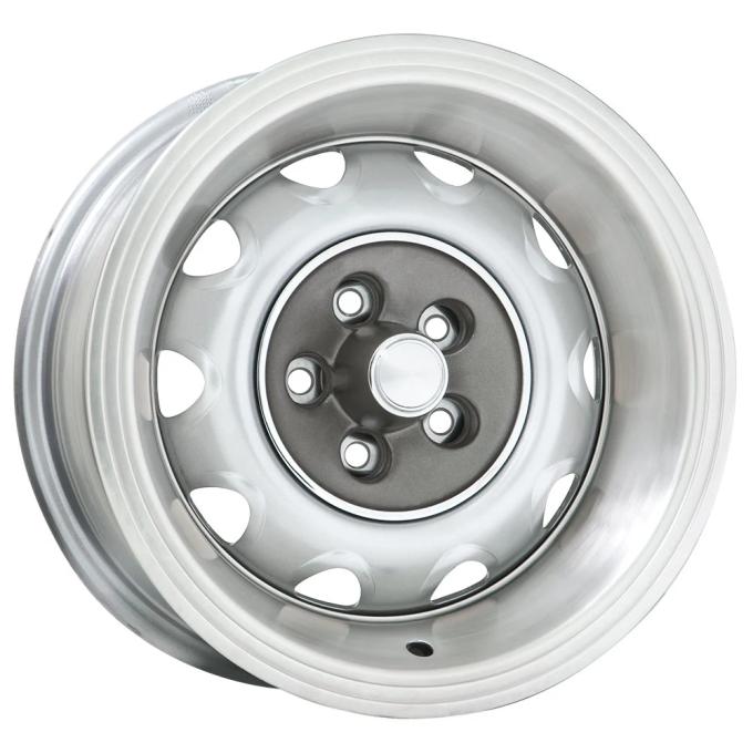 Wheel Vintiques 15x7 Chrysler Rallye Silver 5X4" bolt 4.25" backspace 61-5754044