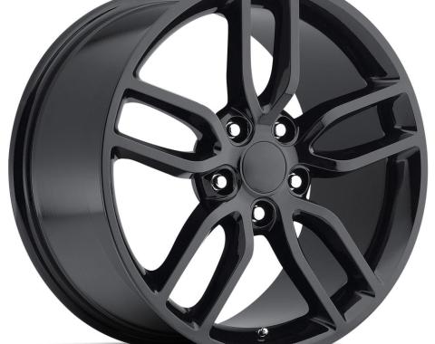 Factory Reproductions FR 26 &ndash; C7 Z51 Corvette Replica Wheels 18x8.5 5x4.75 +56 HB 70.3 2015 Corvette Style 26 Z51 Gloss Black with Cap 26885563402