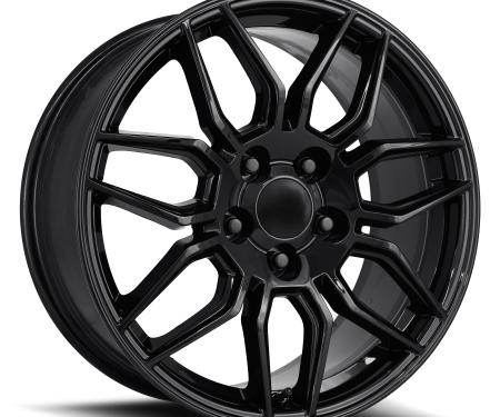 Factory Reproductions FR 401 &ndash; C8 Z06 Corvette Replica Wheels 18x8.5 5x4.75 +54 HB 70.3 C8 Z06 Gloss Black with Cap 401885543402F