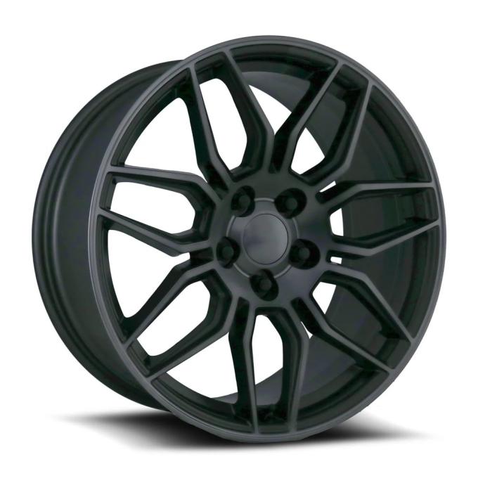 Factory Reproductions FR 401 &ndash; C8 Z06 Corvette Replica Wheels 19x10 5x4.75 +40 HB 70.3 C8 Z06 Titanium Grey Mf/Dark Clear with Cap 401910403427F