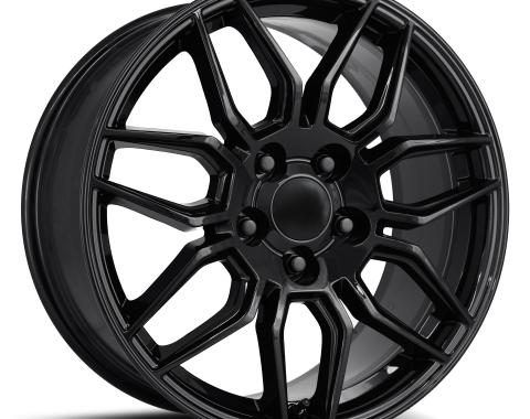 Factory Reproductions FR 401 &ndash; C8 Z06 Corvette Replica Wheels 18x8.5 5x4.75 +54 HB 70.3 C8 Z06 Gloss Black with Cap 401885543402F