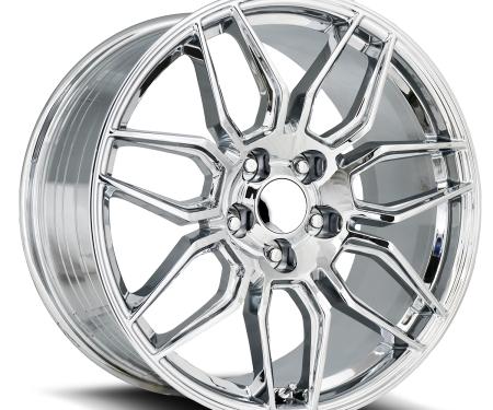 Factory Reproductions FR 401 &ndash; C8 Z06 Corvette Replica Wheels 19x10 5x4.75 +40 HB 70.3 C8 Z06 Chrome with Cap 401910403401F