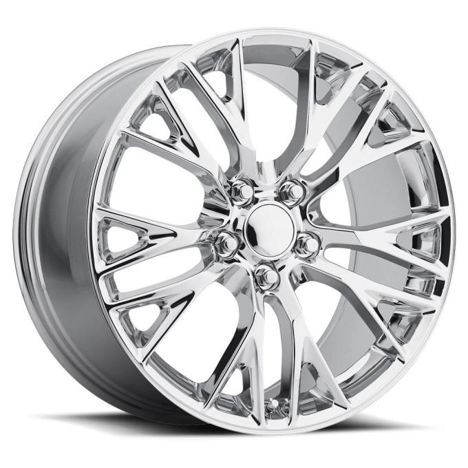 Factory Reproductions FR 22 &ndash; C7 Z06 Corvette Replica Wheels 19x10 5x4.75 +40 HB 70.3 2015 C7 Z06 Chrome with Cap 22910403401