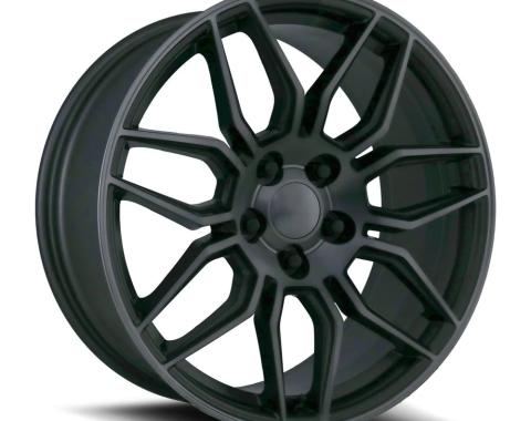 Factory Reproductions FR 401 &ndash; C8 Z06 Corvette Replica Wheels 19x8.5 5x120 +52 HB 66.9 C8 Z06 Titanium Grey Mf/Dark Clear with Cap 401985402027F