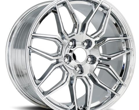 Factory Reproductions FR 401 &ndash; C8 Z06 Corvette Replica Wheels 19x10 5x4.75 +40 HB 70.3 C8 Z06 Chrome with Cap 401910403401F