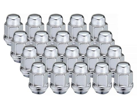 Redline Restomotive® Chevy / Pontiac Bulge Acorn Wheel Lug Nut, 7/16-20 Chrome Plated, Set of 20