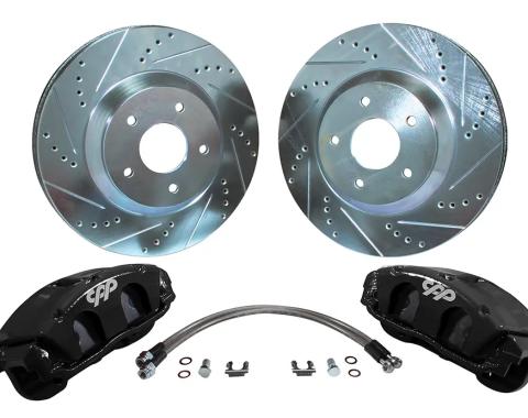 Classic Performance Corvette Style Front Disc Brake Kit For CPP CS Series Spindles, 1964-81 GM A-F-X Bodies 6481WBK-C5R