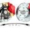 Classic Performance Front Disc Brake Kit with 2" Drop Spindles for 64- 72 GM A Body, 11" Rotors, Drilled/Slotted, Red Calipers 6474SWBK-DUG-R