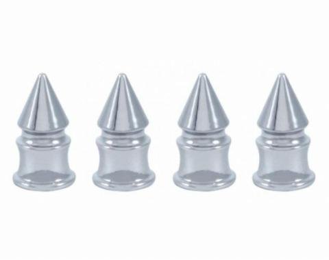 United Pacific Chrome Spike Valve Caps (4 Pack) 70038