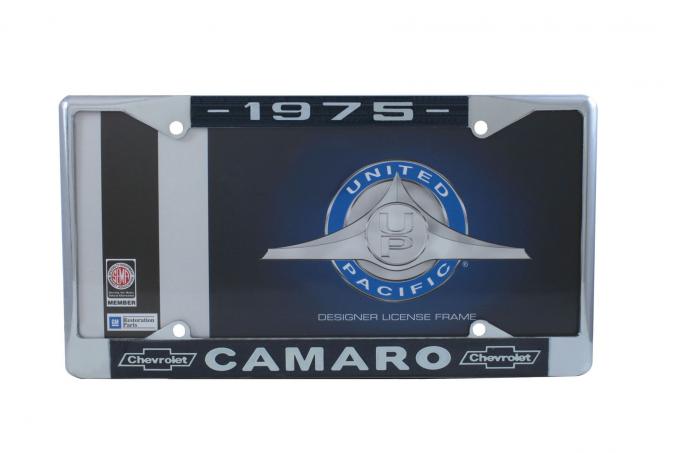 United Pacific Chrome License Plate Frame For 1975 Chevy Camaro C5044-75