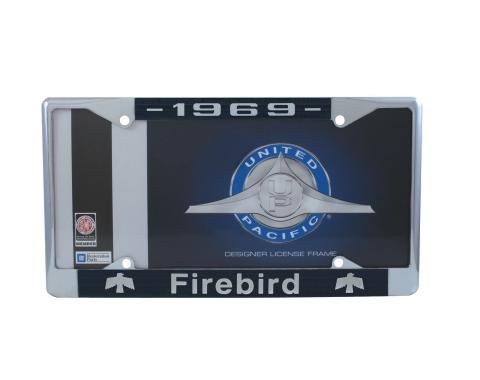 United Pacific Chrome License Plate Frame For 1969 Pontiac Firebird C5039-69