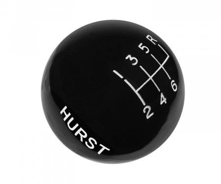 Hurst Shift Knob, Black 6-Speed, 3/8-16 Threads 1631040
