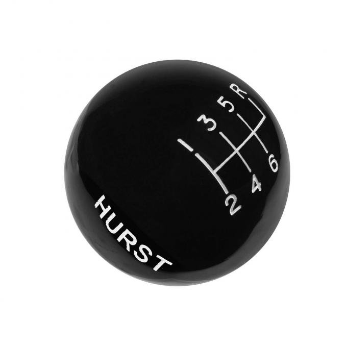 Hurst Shift Knob, Black 6-Speed, 3/8-16 Threads 1631040