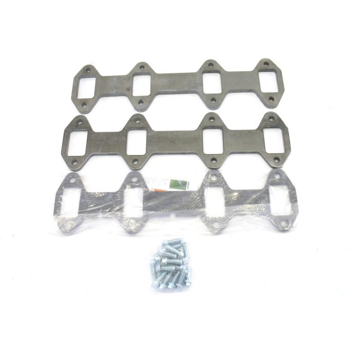 Patriot Exhaust Header Flange Pair Ford FE 390-426 8 Bolt Truck Tube Diameter 1 3/4" Rectangular Port H7855