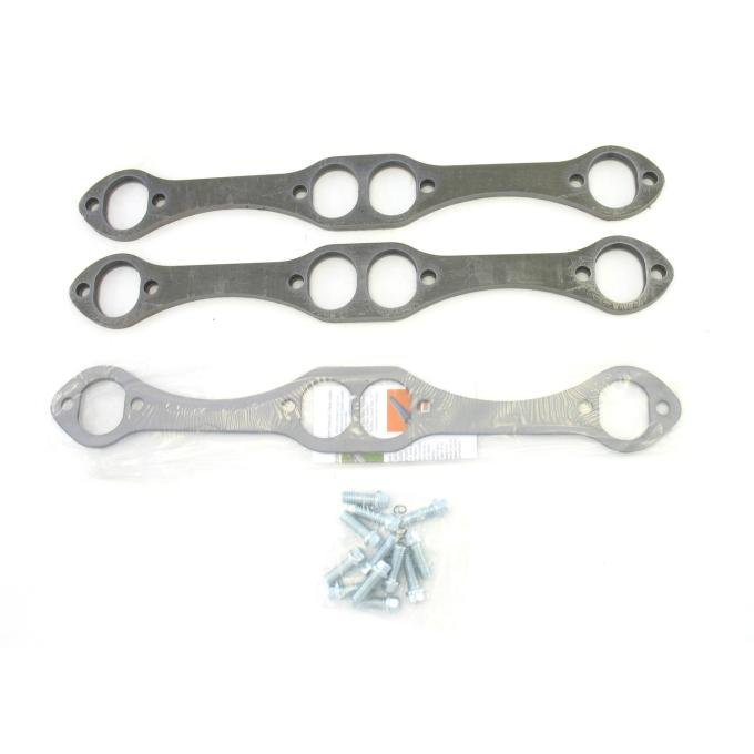 Patriot Exhaust Chevy Small Block Engines, Heavy Duty 3/8" Header Flange Kits, 1 5/8" Tube Diameter, Oval Port Shape H7863