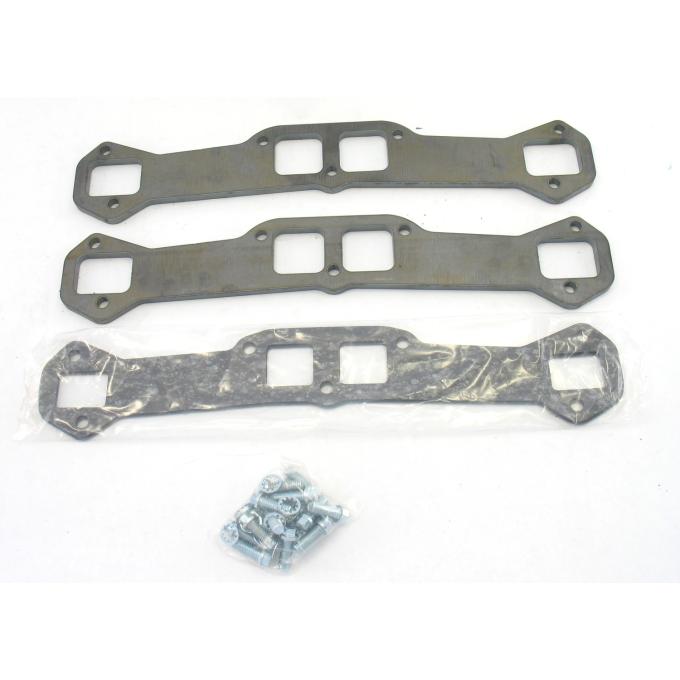 Patriot Exhaust Chevy 348/409 Engines, Heavy Duty 3/8" Header Flange Kit, 2" Tube Diameter, Rectangular Port Shape H7834