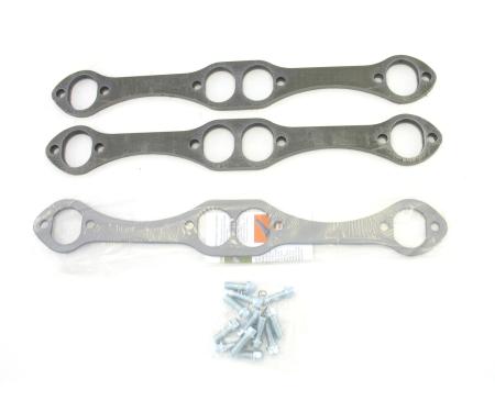 Patriot Exhaust Chevy Small Block Engines, Heavy Duty 3/8" Header Flange Kits, 1 5/8" Tube Diameter, Oval Port Shape H7863