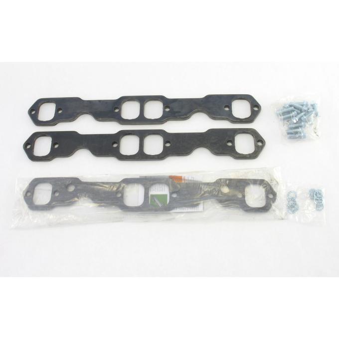 Patriot Exhaust Chevy Small Block Engines, Heavy Duty 3/8" Header Flange Kits, 1 3/4" Tube Diameter, Rectangular Port Shape H7832