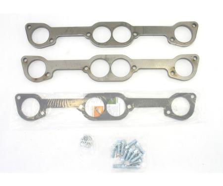 Patriot Exhaust Pontiac 326-455 Engines, Heavy Duty 3/8" Header Flange Kits, 1 7/8" Tube Diameter, Round Port Shape H7853