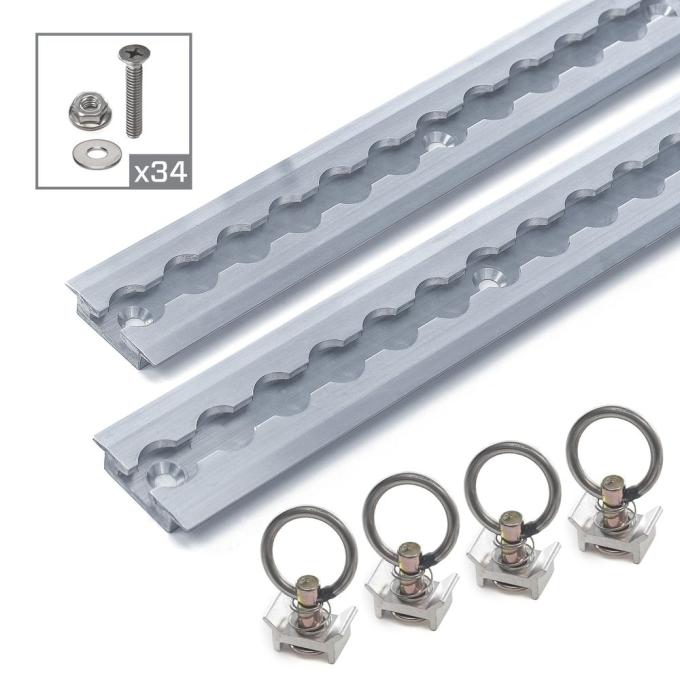 Race Ramps 8 VersaTie Recess-Mounted Track Kit with Flanged Edge (Series 4) 522496