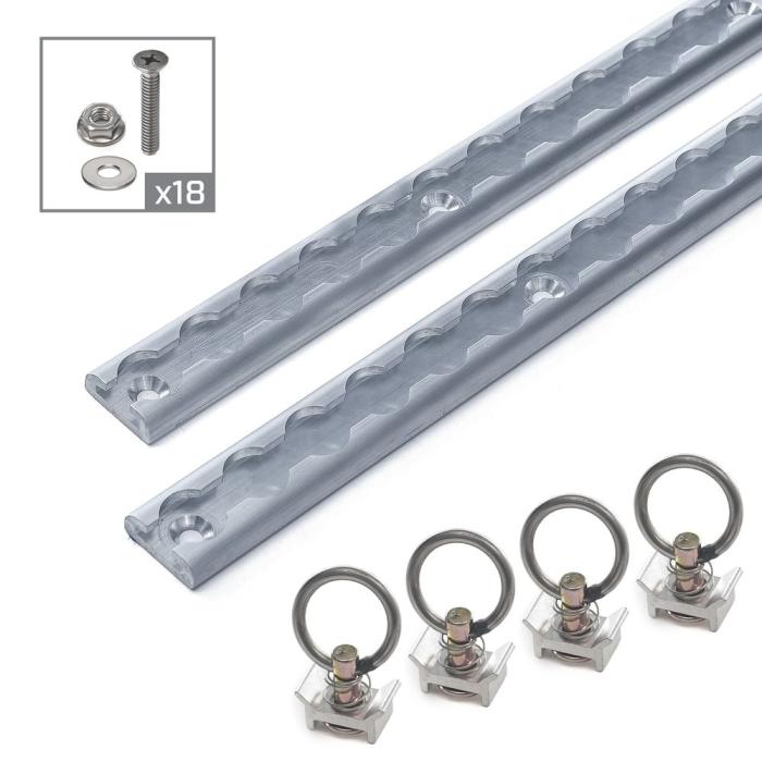 Race Ramps 4 VersaTie Surface-Mounted Track Kit with Contour Edge ...